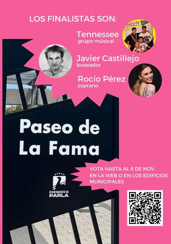 Finalistas para ser homenajeados en el Paseo de la Fama en Parla.