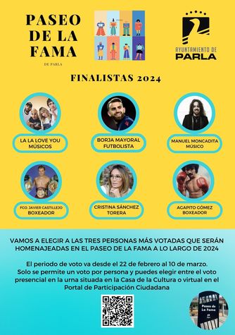 3ª Votación Finalistas para ser homenajeados en el Paseo de la Fama.